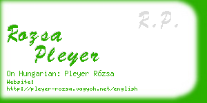 rozsa pleyer business card
